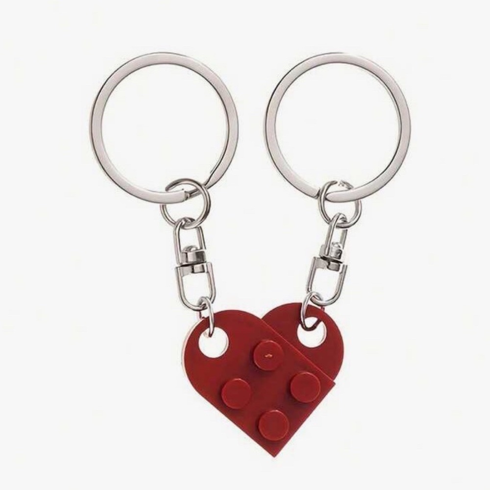 Lego heart keychain